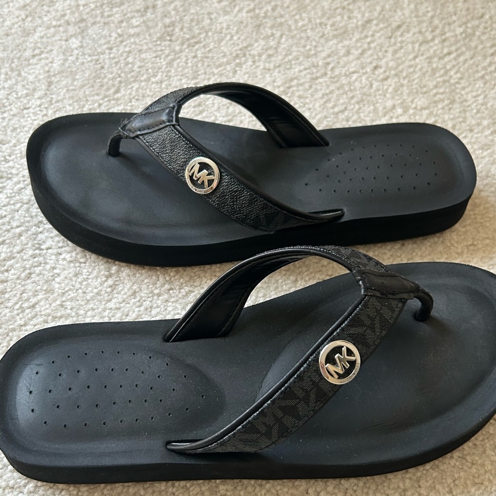 Michael Kors Black Sandals with Logo